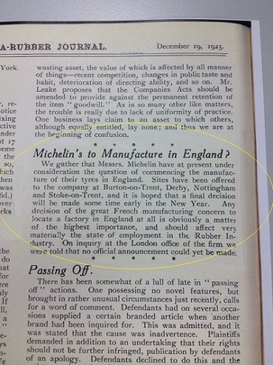 ERJ Archives: Michelin to make tires in England?