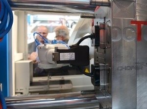 Netstal reinforced its reputation for high-precision machines with what it is claiming to be a world first: injection compression moulding (ICM) using stack moulds. At Fakuma, Netstal demonstrated the process on an Elion 2800-2000 machine using a 4+4 cavity mould, making a margarine tub from PP that weighs only 10.7 grams. The project required close collaboration between Netstal, the French mould maker Plastisud SA and the automation specialist Machines Pagès SA, based in France.
