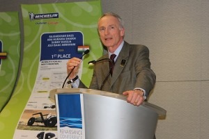 Speaking at the awards ceremony for the 2016 Michelin Design Challenge winners, Senard  made a public appeal to his colleagues and those involved in the annual competition to get involved in his incubator concept, saying many of the challenge design goals of the past address many of the aspects of Michelin’s “sustainable mobility” corporate philosophy.