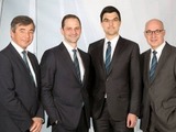 The current executive board of the Engel Group of companies, from left: Peter Neumann, Christoph Steger, Stefan Engleder and Klaus Siegmund.