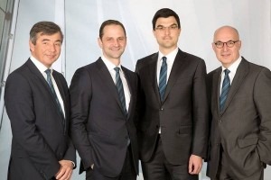  The current executive board of the Engel Group of companies, from left: Peter Neumann, Christoph Steger, Stefan Engleder and Klaus Siegmund.