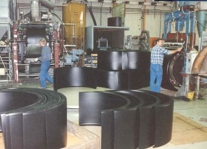 During the first years, compounds were developed for the household and automotive sector. The most important sectors were guards and mudflaps for Volvo and Scania.