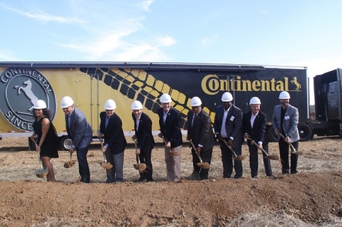 Conti breaks ground on US commercial vehicle tires plant