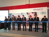 Arlanxeo’s CEO Jan Paul de Vries (centre), other executives and local government officials cut the ribbon for RTC’s opening ceremony.