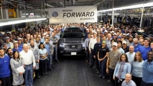  Volkswagen marked the start of production for its Atlas sport utility vehicle in Chattanooga on 16 Dec