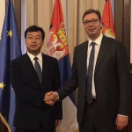  Linglong chairman and president Wang Feng met with Serbia's new president, Aleksandar Vucic