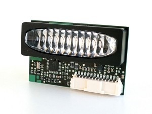  LSR is essential for optical lens array in this compact Smartrix headlamp module.