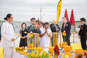  A traditional Thai stone laying ceremony was held at the site 21 Nov.