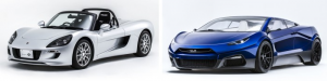  EV sports car "Tommykaira ZZ" (left) and "GLM G4" currently in mass production