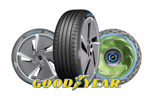  EfficientGrip Performance tire for electric vehicles (pictured left and center) and concept tire, Oxygene