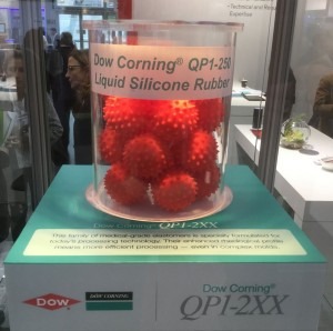  LSR World Red balls promoted the launch of QP1-250 easy-flow LSR at Compamed