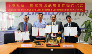  The agreement was signed 4 Apr at a ceremony in Thailand, attended by Dr. Santrupt Misra, CEO of Birla’s carbon black business, Mr. Sood president of Birla Carbon in Thailand, Amit Sain, VP sales and Wang Feng, chairman and president of Linglong Tire.