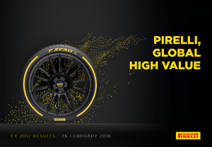 Q: With the year nearing its halfway point, how would you describe the state of Pirelli in 2018?