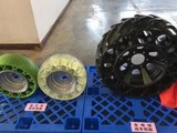  KingTitan’s airless tires for golf cart (left) and all terrain combat vehicles