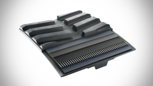 The new concept involves using solid-rubber drive lugs for the track instead of a conventional track drive with rubberised metal ribs.