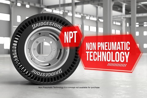 Bridgestone targeting trailer position with airless truck tire concept
