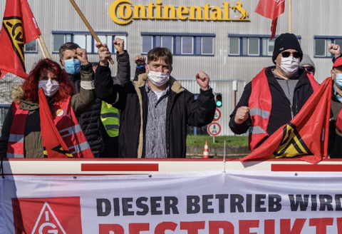 Factory strikes signal opposition to Conti jobs cuts in Germany 